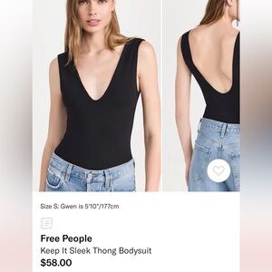 Keep it Sleek thong bodysuit by Free people